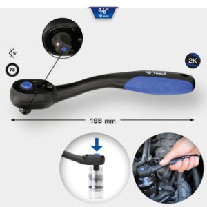 Brilliant Tools 3/8" pārslēdzama sprūdatslēga