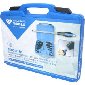 Brilliant Tools Sitamo skrūvgriežu komplekts, 12 daļas, Plakanais, PH Phillips