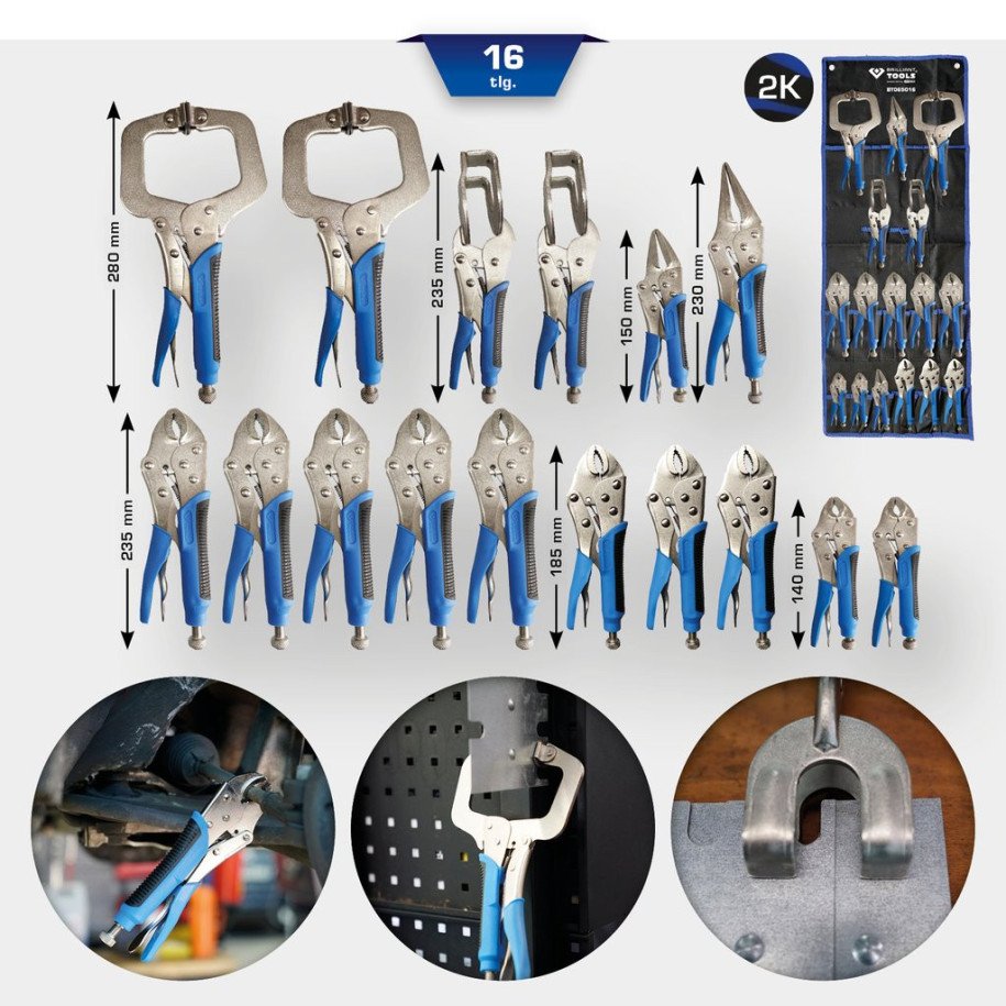 Brilliant Tools Satvērējstangu komplekts, 16 gab