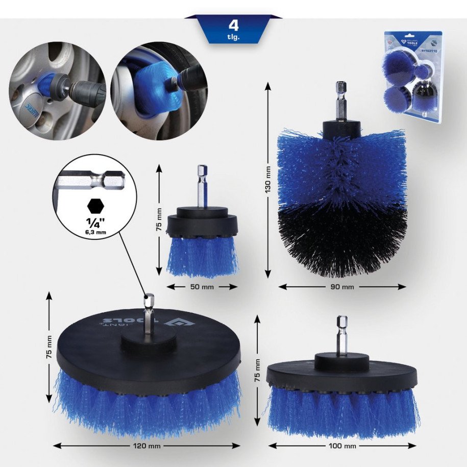 Brilliant Tools  Birstes urbjmašīnām, 4 gab