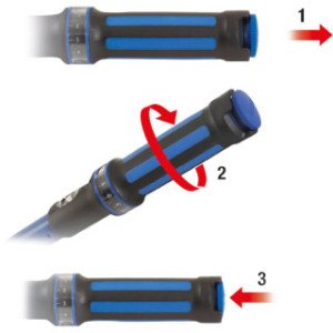 Brilliant Tools  1/4" Dinamometriskā atslēga 1 - 25 Nm ar pārslēdzamu sprūdmehānisma galvu