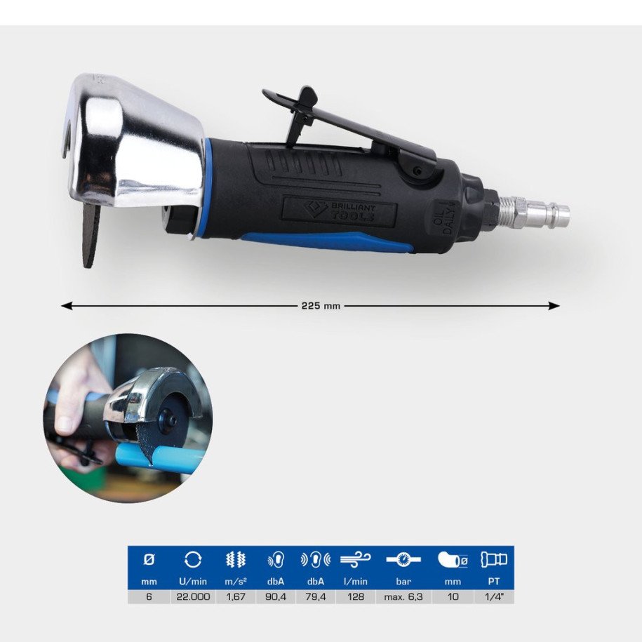 Brilliant Tools  Pneimatiskā leņķu disku slīpmašīna