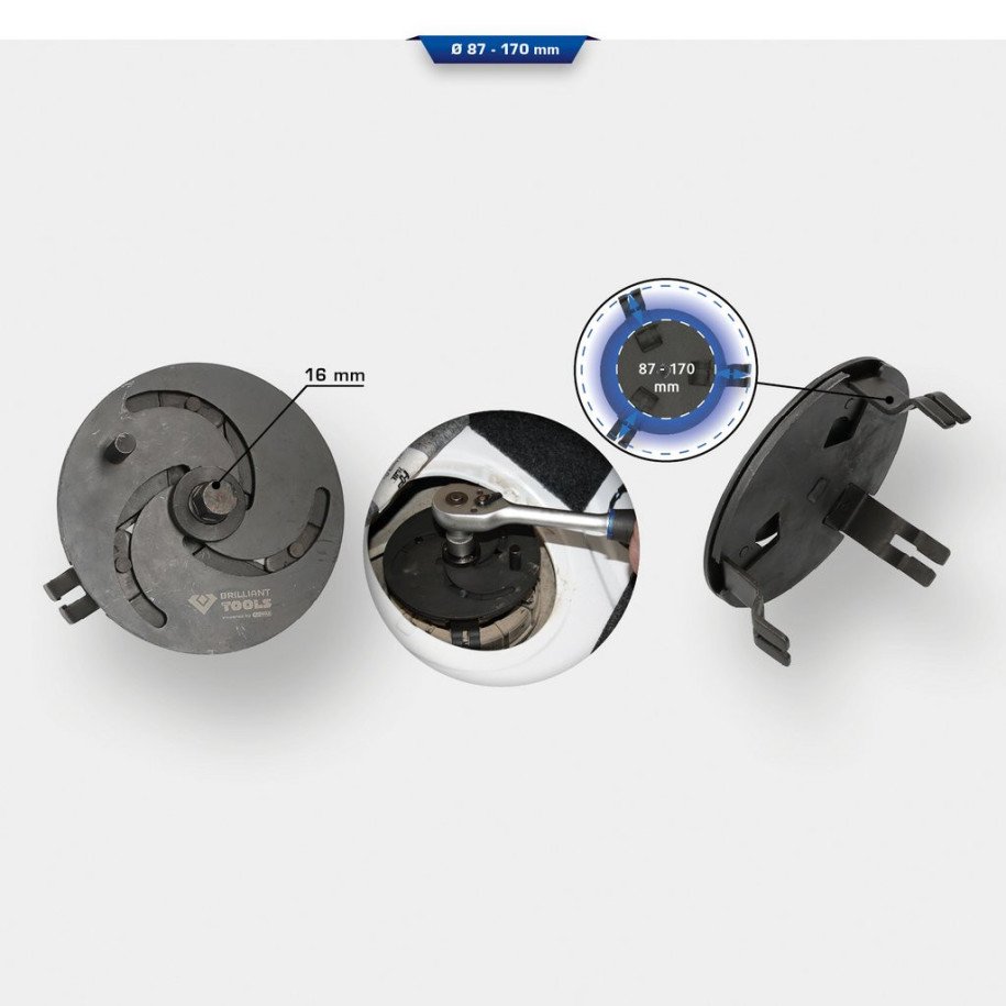 Brilliant Tools Ø 87 - 170 mm Universālā degvielas padeves sistēmas atslēga
