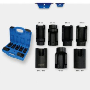 Brilliant Tools 1/2", Sprauslu demontāžas muciņu komplekts, 7 gab