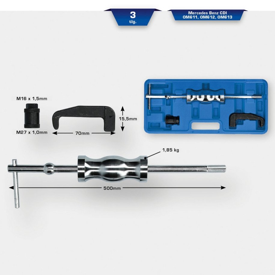 Brilliant Tools Sprauslu izvilcēju komplekts Mercedes CDI dzinējiem, 3 gab