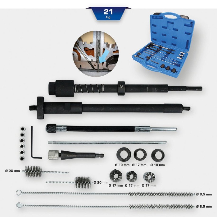 Brilliant Tools Sprauslu ligzdu un kanālu tīrīšanas komplekts, 21 gab