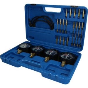 Brilliant Tools Karburatora sinhronā mērierīce, ar 4 sinhroniem mērītājiem, 26 daļīgs