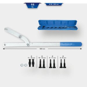 Brilliant Tools Universāls skriemeļa fiksēšanas komplekts, 11 daļīgs