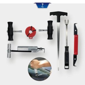 Brilliant Tools Vējstikla demontāžas komplekts, 7-daļīgs