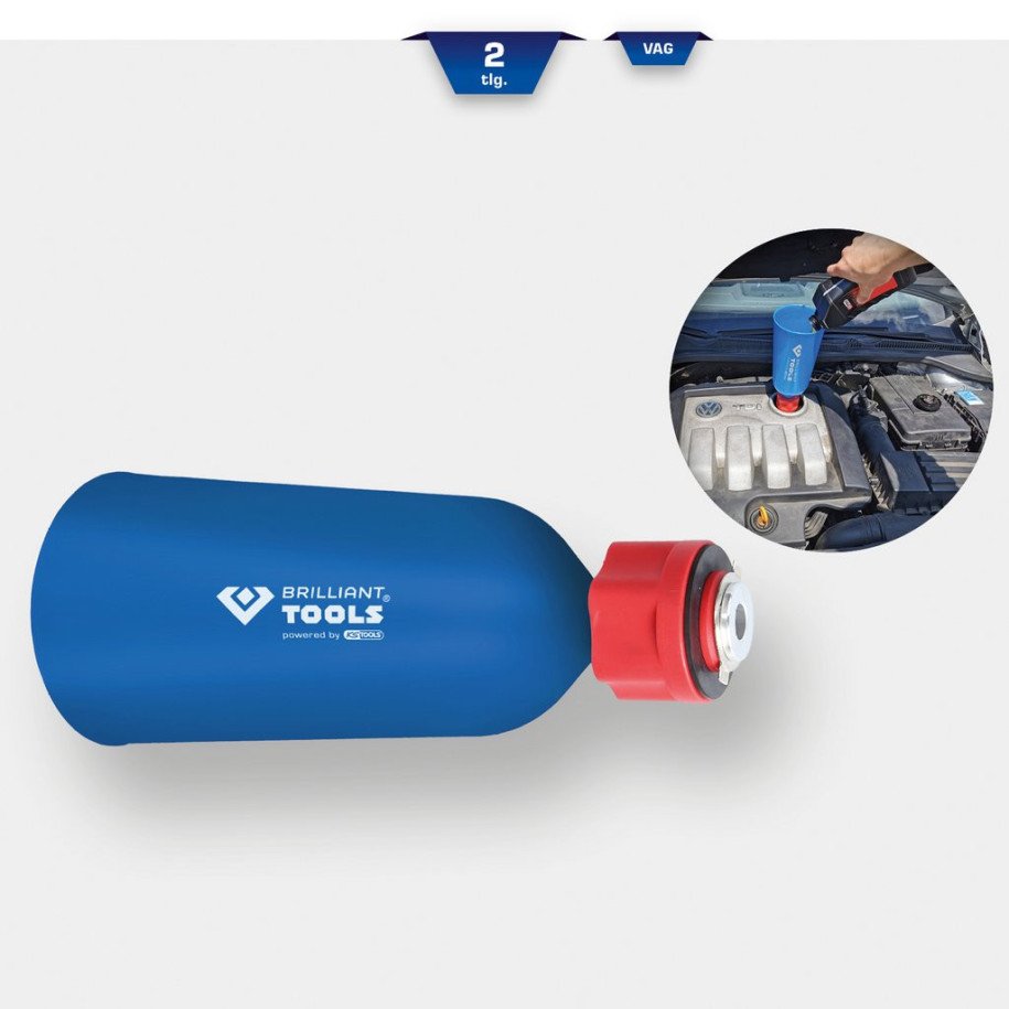 Brilliant Tools VAG, eļļas iepildes piltuve ar adapteri, 2-daļīga