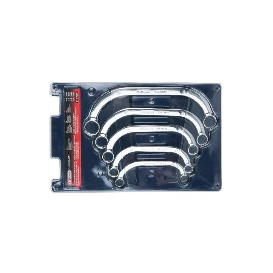 KS TOOLS CHROMEplus® startera un dzinēja bloka atslēgu komplekts, 5 -daļīgs