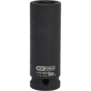 KS TOOLS 1/2" 19mm, 6-kanšu triecienmuciņa, gara