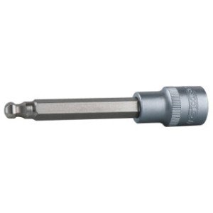 KS TOOLS 1/2", 6mm muciņa ar uzgali, iekšējais seškantis, ar lodveida galvu, gara