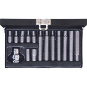 KS TOOLS 10mm uzgaļu komplekts, 15-daļīgs, iekšējais seškantis