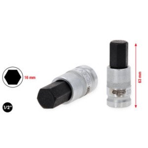 KS TOOLS 1/2", 16 mm uzgalis ar iekšējo sešstūri VAG HV akumulatora stiprinājumiem