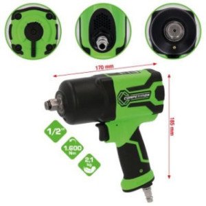 KS TOOLS 1/2" COMPETITION augstas jaudas trieciendarbības uzgriežņu atslēga, 1600 Nm