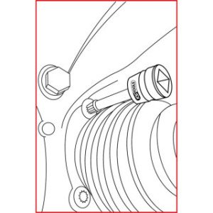 KS TOOLS 1/2", M12 speciālo triecienmuciņu ar uzgali kompl., 2-daļīgs