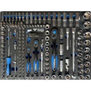 Brilliant Tools Pārvietojams darbnīcas plaukts ar 7 atvilktnēm un 347 instrumentiem