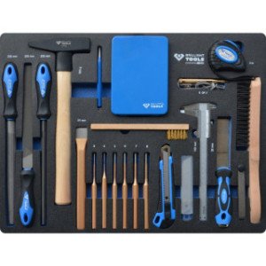 Brilliant Tools Pārvietojams darbnīcas plaukts ar 7 atvilktnēm un 347 instrumentiem