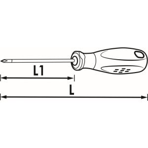VIGOR Skrūvgriezis PH0, 156mm