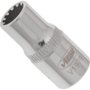 VIGOR 1/4", 6mm universālā muciņa, garums 25mm