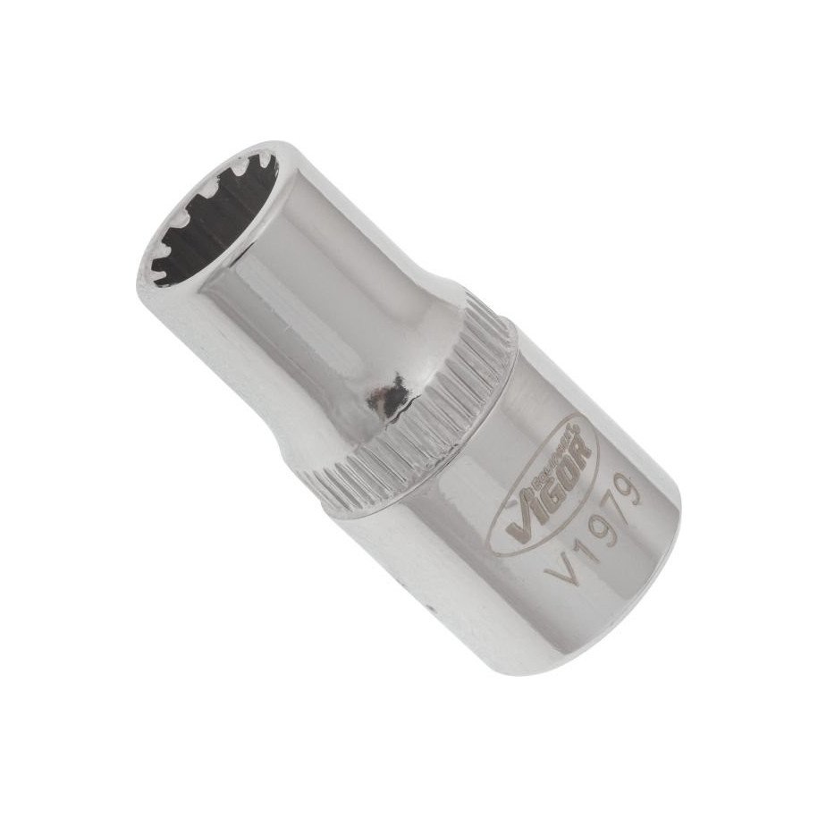 VIGOR 1/4", 6mm universālā muciņa, garums 25mm