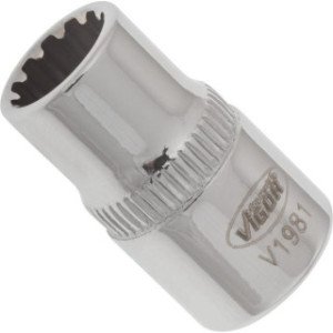 VIGOR 1/4", 8mm universālā muciņa, garums 25mm