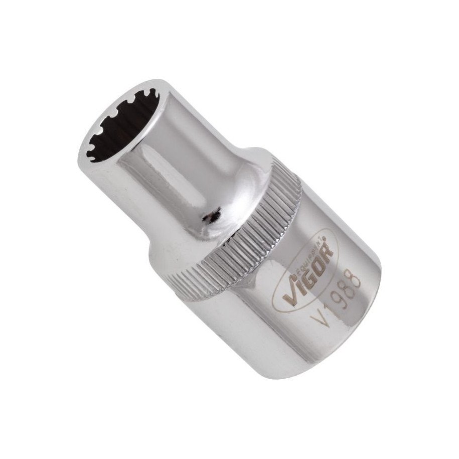 VIGOR 1/2", 10mm universālā muciņa, garums 38.1mm