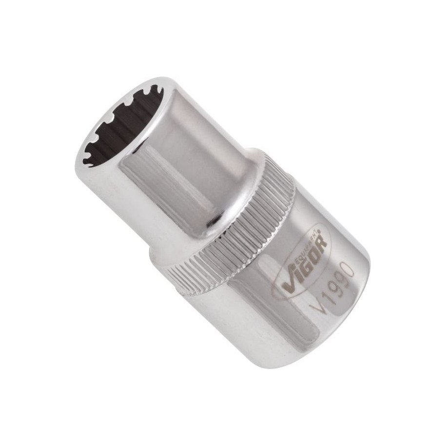 VIGOR 1/2", 12mm universālā muciņa, garums 38.1mm