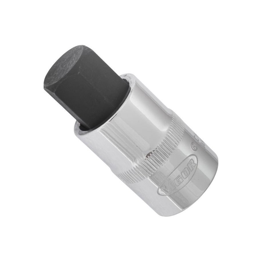 VIGOR 1/2" 17mm, muciņa ar uzgali, HEX, garums 55 mm