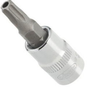 VIGOR 1/4" T20H, muciņa ar uzgali un urbumu, TORX, garums 32 mm