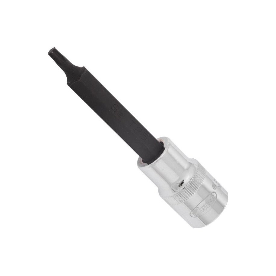 VIGOR 1/2" T25, muciņa ar uzgali, TORX, garums 100 mm