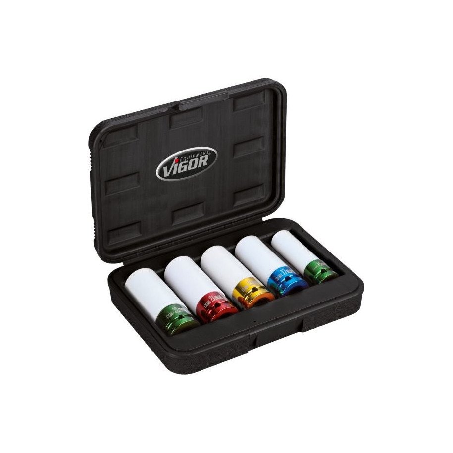 VIGOR 1/2" 15 - 22mm, triecienmuciņu kompl. 5gab., 6 - kantis