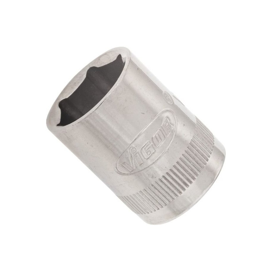 VIGOR 3/8" 14mm, 6-kanšu muciņa, garums 28 mm