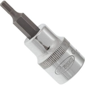 VIGOR 3/8" 3mm, muciņa ar uzgali, HEX, garums 49 mm