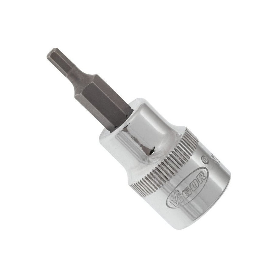 VIGOR 3/8" 3mm, muciņa ar uzgali, HEX, garums 49 mm