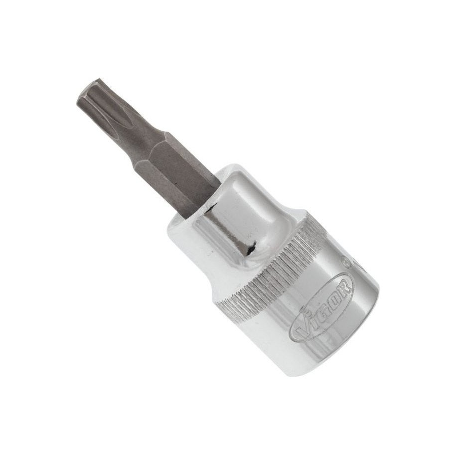 VIGOR 3/8" T27, muciņa ar uzgali, TORX, garums 49 mm