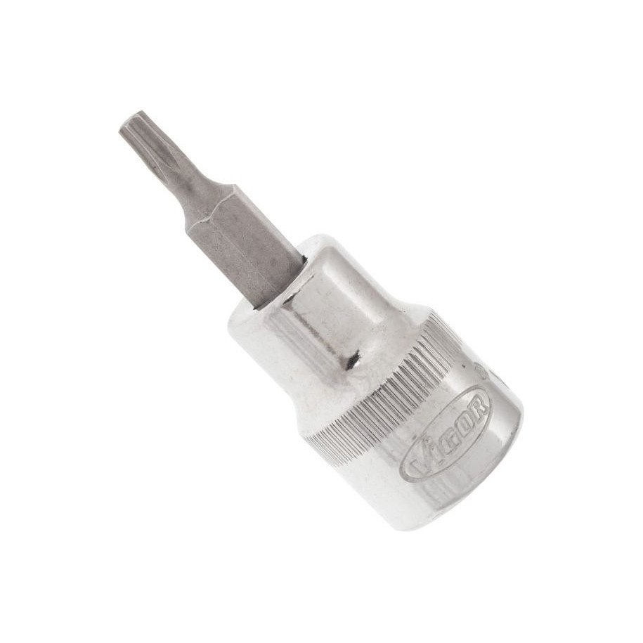 VIGOR 3/8" T15, muciņa ar uzgali, TORX, garums 49 mm