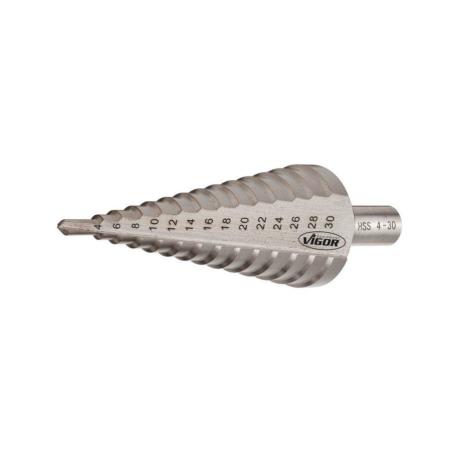 VIGOR Pakāpju urbis HSS 4-30 mm