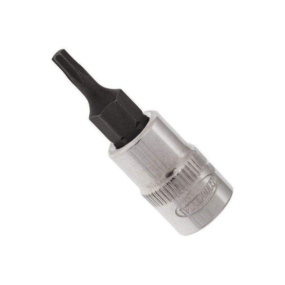 VIGOR 1/4" T10, muciņa ar uzgali, TORX, garums 38 mm