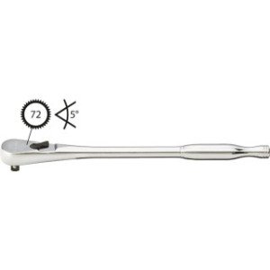 VIGOR 1/4" pārslēdzama sprūdatslēga, 72 zobi, garums 200mm
