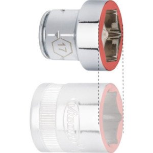 VIGOR 3/8" 8-22mm īpaši plakanu muciņu komplekts, 18gab.