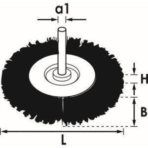 VIGOR ⌀ 75mm Stiepļu birste, stiprinājums 6mm