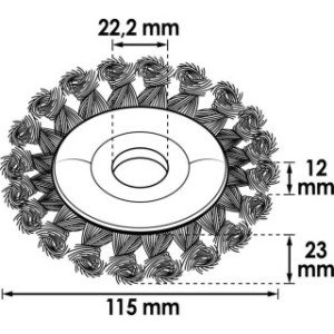 VIGOR ⌀ 115mm Stiepļu birste