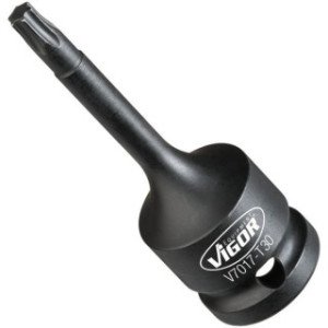 VIGOR 1/2" T30 TORX triecienizturīgs uzgalis, garums 78mm