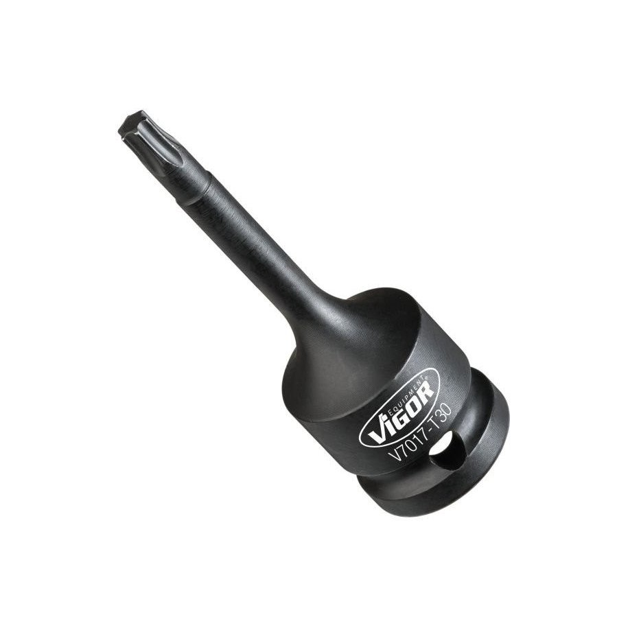 VIGOR 1/2" T30 TORX triecienizturīgs uzgalis, garums 78mm