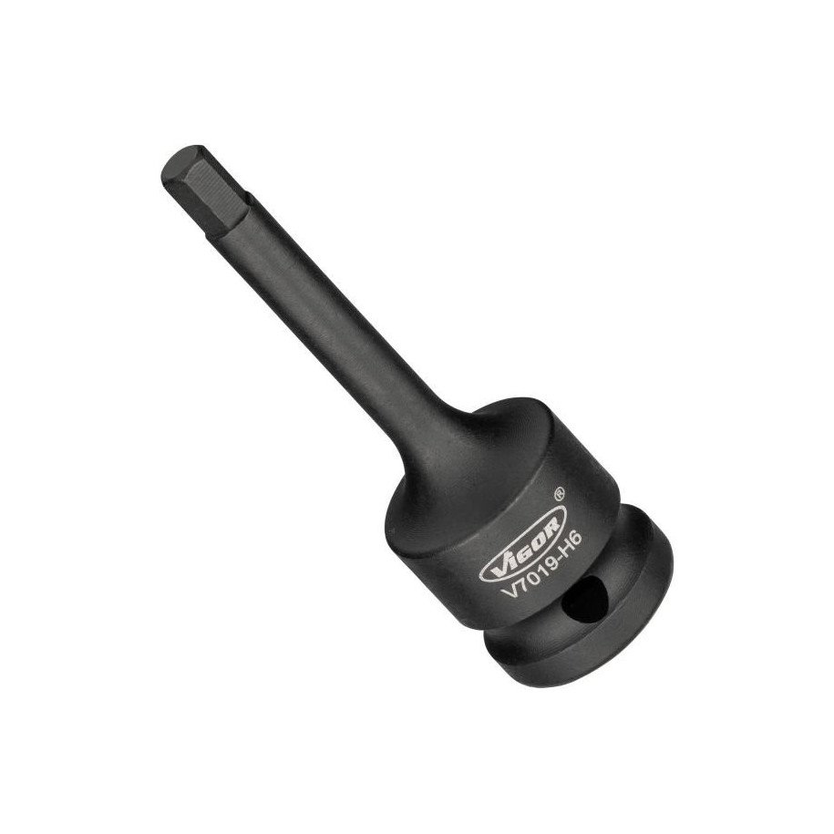 VIGOR 1/2" 6mm HEX triecienizturīgs uzgalis, garums 78mm