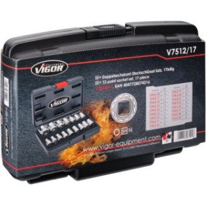 VIGOR 1/2" 8-32mm Muciņu komplekts, 12 - kantis