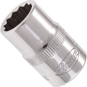 VIGOR 3/8" 11mm muciņa, 12-kantis, garums 28mm