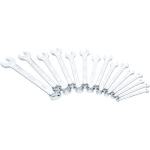 VIGOR 6-22mm, Kombinēto uzgriežņu atslēgu komplekts, 15-daļīgs